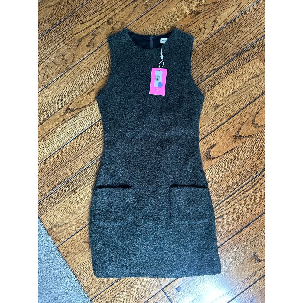 Amanda Uprichard Delia Dress Dark Green XS NWT - Picture 4 of 7